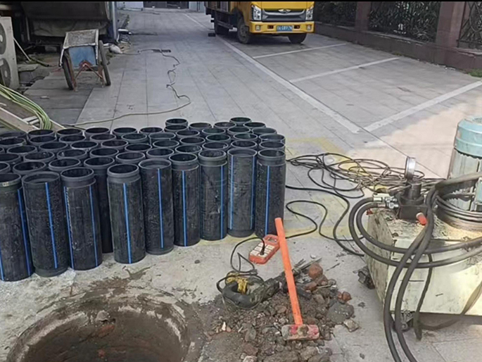 密云PE置换管厂家 DN315置换管 非开挖管短管置换